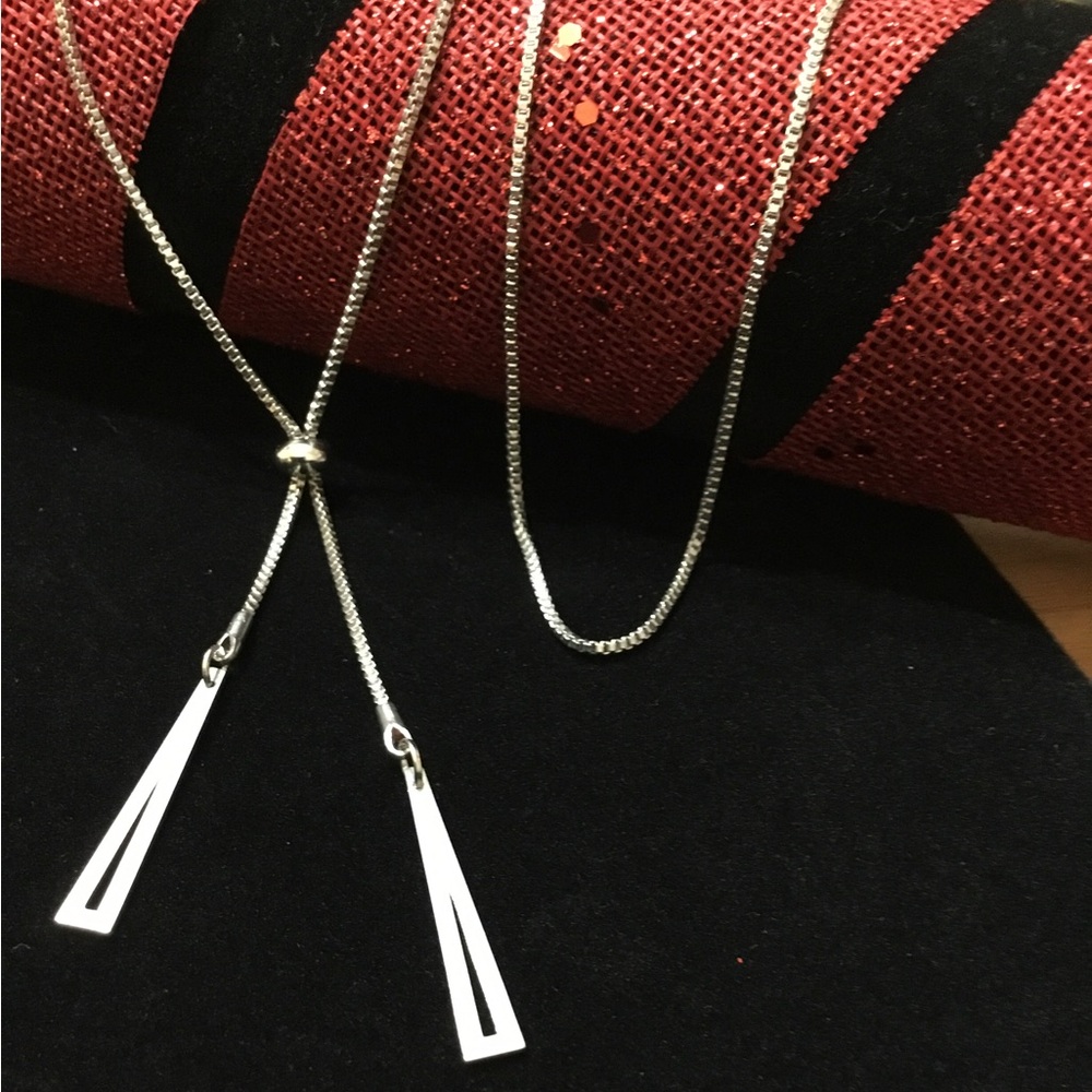 Sterling Silver Slide Adjustable Necklace - Picture 3 of 3